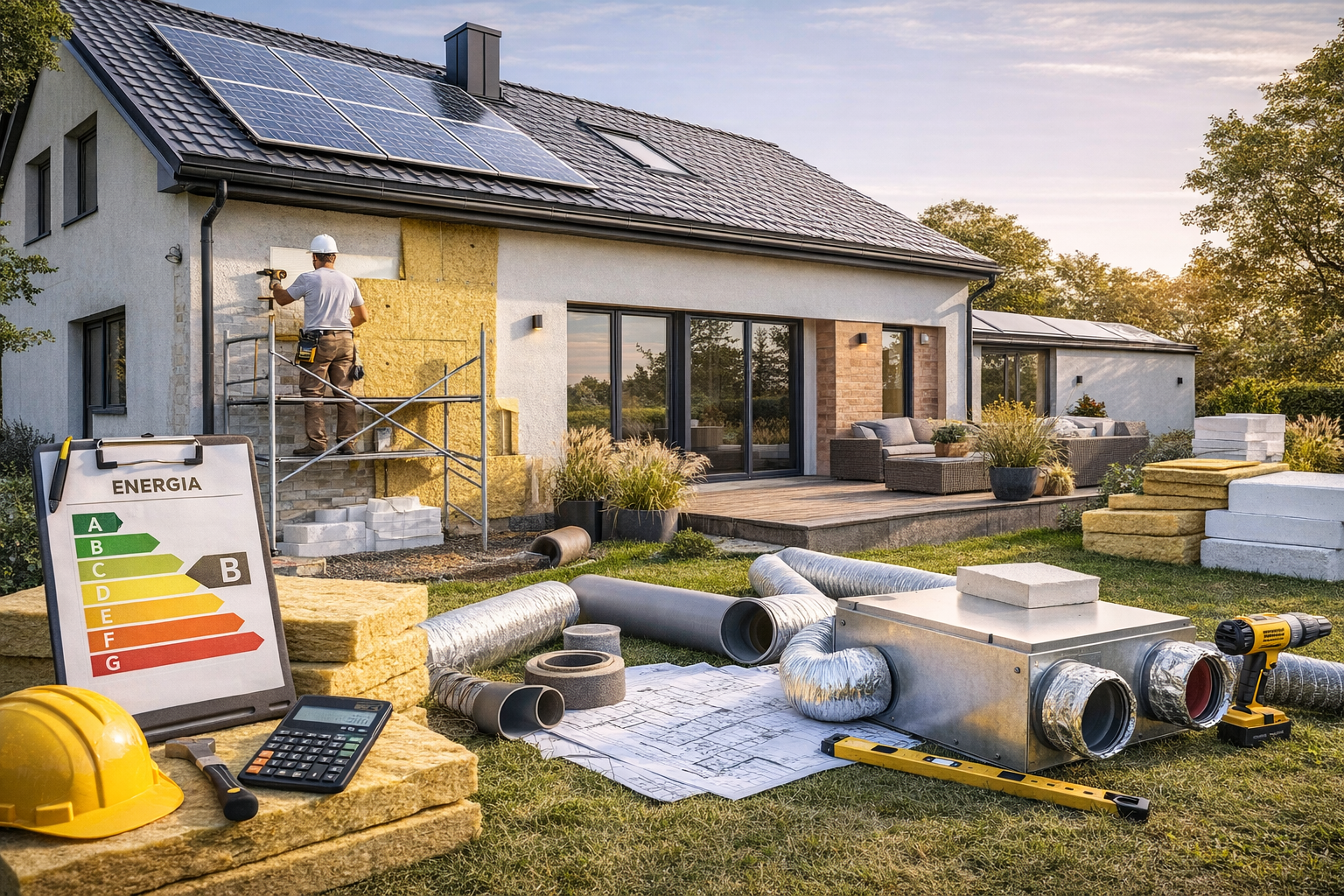 Dom energooszczędny krok po kroku: ocieplenie, okna, wentylacja i realne oszczędności